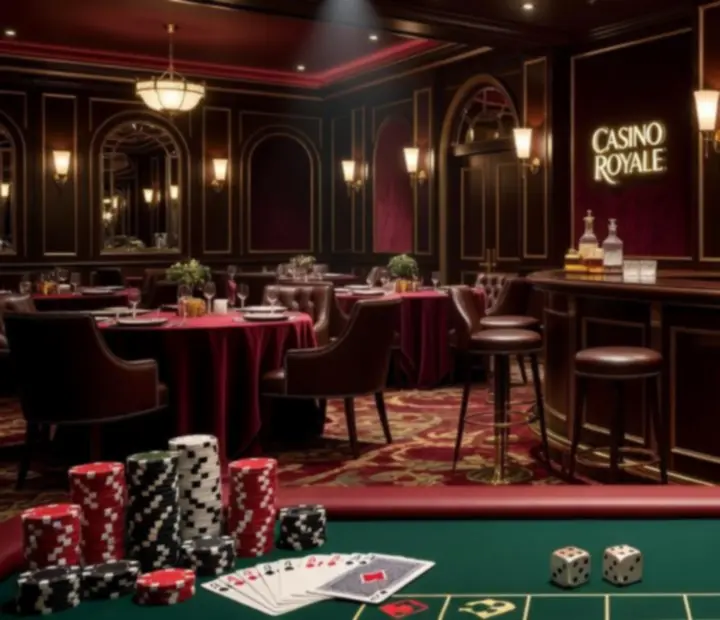 Różne motywy dekoracyjne casino: Las Vegas, Hollywood i James Bond